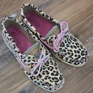 Sperry Leopard Print Top Siders